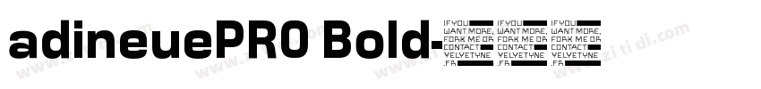 adineuePRO Bold字体转换